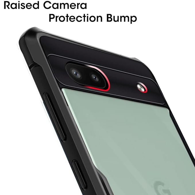 SNP- Crystal Clear Back Cover Case for Google Pixel 6A | 360 Degree Protection | Protective Design | Transparent Case Cover for Google Pixel 6A (PC & TPU, Black Bumper) - Image 4