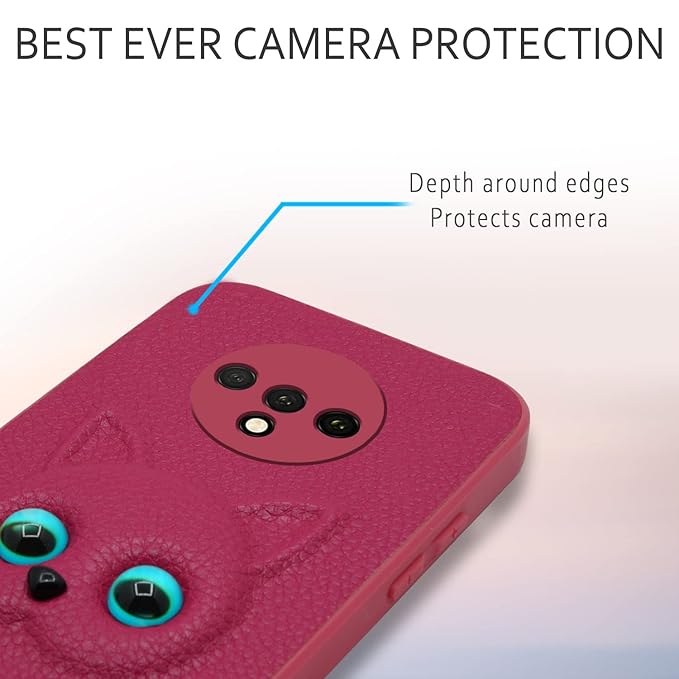 SNP- Oneplus 7T Back Cover for Girls | Cute Cat Leather Finish | Soft TPU | Case for Oneplus 7T (Pink) - Image 4