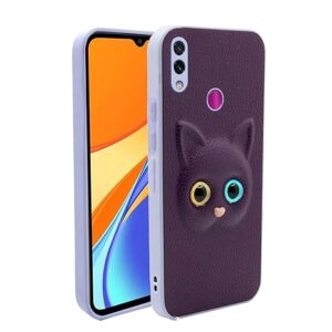 SNP- Redmi Note 7 / Note 7 Pro/Note 7s Back Cover for Girls | Cute Cat Leather Finish | Soft TPU | Case for Mi Redmi Note 7 / Note 7 Pro/Note 7s (PURPLE)