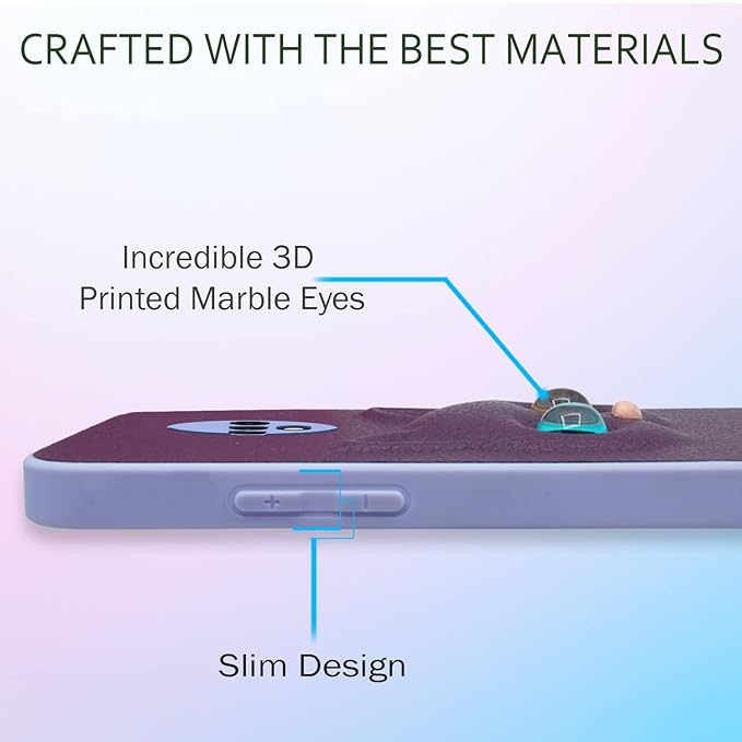 SNP- Oneplus 7T Back Cover for Girls | Cute Cat Leather Finish | Soft TPU | Case for Oneplus 7T (PURPLE) - Image 3