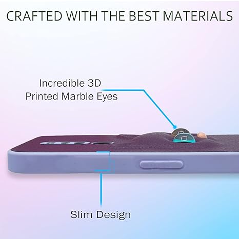 SNP- Oppo F11 Pro Back Cover for Girls | Cute Cat Leather Finish | Soft TPU | Case for Oppo F11 Pro (Purple) - Image 4