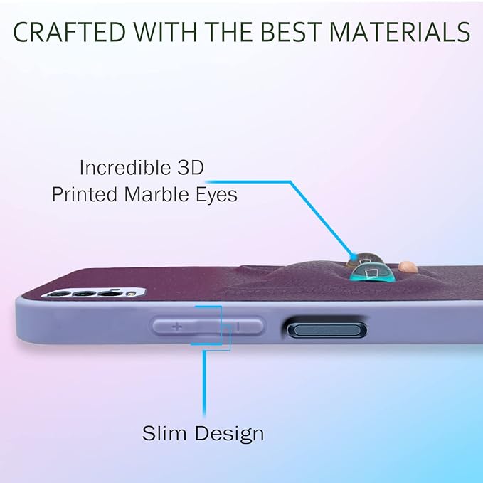 SNP- Redmi 9 Power Back Cover for Girls | Cute Cat Leather Finish | Soft TPU | Case for Mi Redmi 9 Power (PURPLE) - Image 5