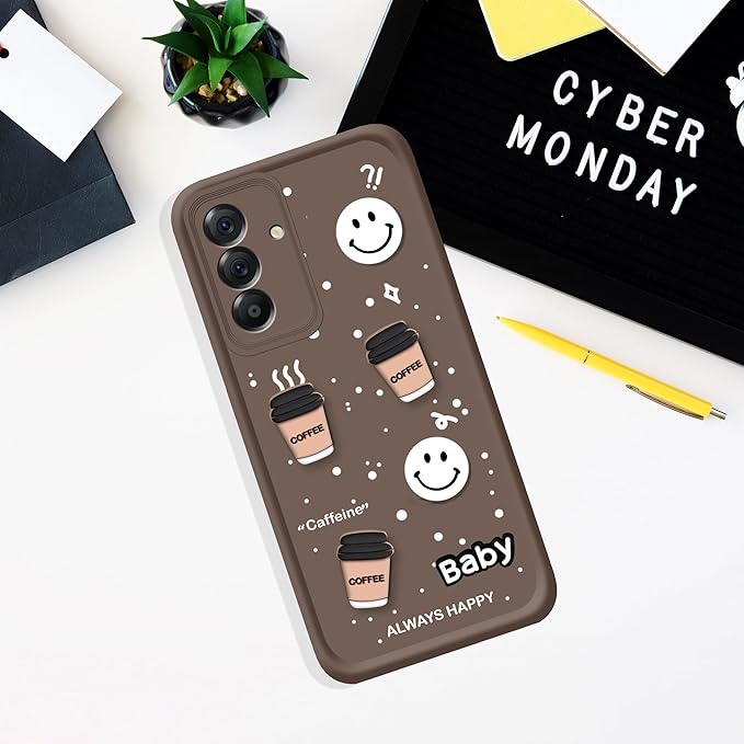 SNP- Back Cover Case for Samsung Galaxy A37 5G | Cute Fun Cartoon 3D Bear Coffee Case | Full Camera Protection | Shockproof Back Cover Case for Samsung Galaxy A37 5G (Silicone, BROWN) - Image 4